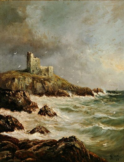 Castelo arruinado na Costa Rochosa de J. H. Blunt