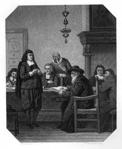 Benedict Spinoza, filósofo holandês do século XVII, c1870. de J. H. Rennefeld