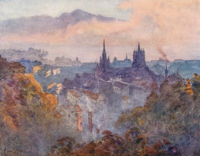 Lausana a partir do Sinal (litografia a cores) de J. Hardwicke Lewis