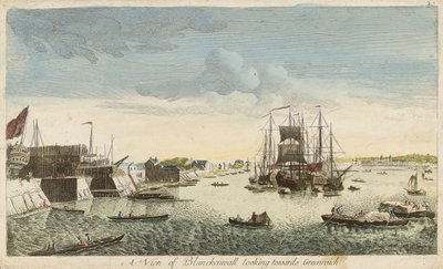 Vista de Blackwall na direção de Greenwich de J. Heudelot