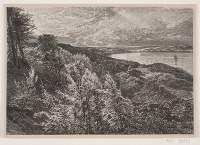 Vista de Munkebjerg sobre o fiorde de Vejle de J. Hildebrand