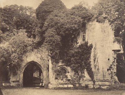 Old Gateway, Castelo Raglan, Monmouthshire, 1855. de J. Holden