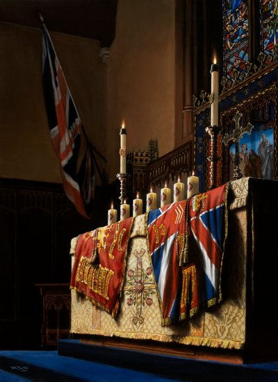 1 Guardas galeses, 2000-16 (óleo sobre tela) de J Hugh L Beattie