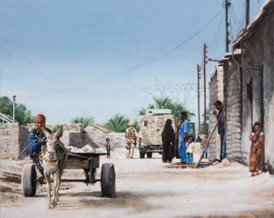 O burro, 2008 (pintura a óleo) de J Hugh L Beattie