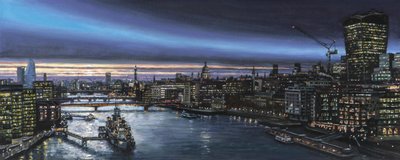 The Pool Of London, 2000 (pintura a óleo) de J Hugh L Beattie