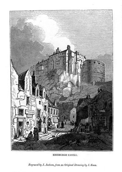 Castelo de Edimburgo, c1535-1570 1843 de J. Jackson