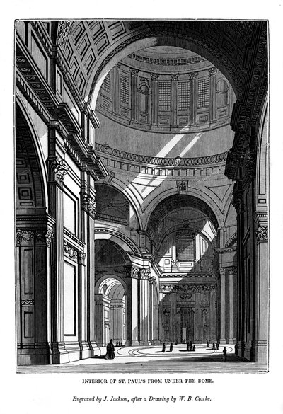 Interior de São Paulo sob a cúpula, 1843 de J. Jackson