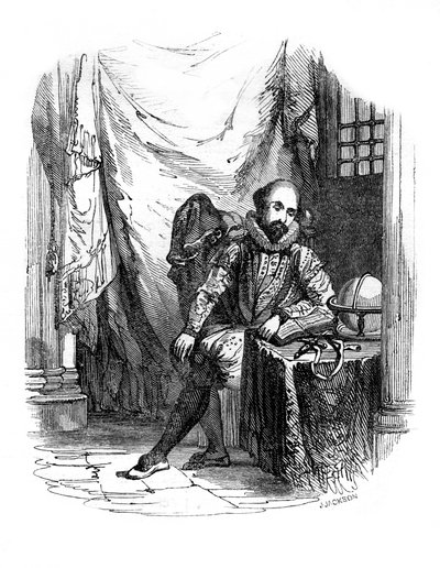 Sir Walter Raleigh na Torre de Londres, 1603-1616 1836. de J. Jackson