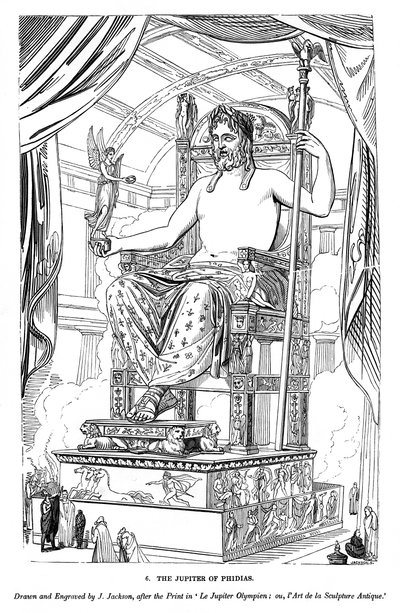 O Júpiter de Fídia, 1843 de J. Jackson