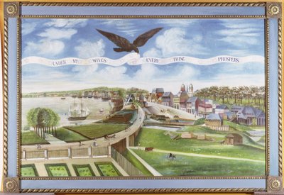 Vista de Nova Orleans da plantação de Marigny, 1803 de J. L. Bouquet de Woiseri