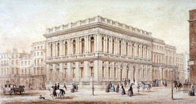 Vista do Army and Navy Club em Pall Mall, Westminster, Londres, c1853 de J Marchant
