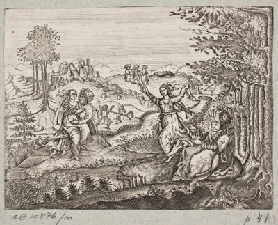 Ilustração de Adam Olearius, “Persian Rosenthal por um engenhoso poeta Schich Saadi […]”, Schleswig 1660 de J. Muller