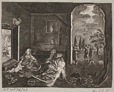 Ilustração de Adam Olearius, “Persian Rosenthal por um engenhoso poeta Schich Saadi […]”, Schleswig 1660 de J. Muller