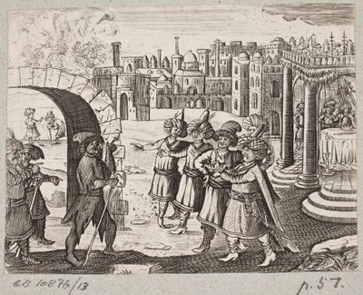 Ilustração de Adam Olearius, “Persian Rosenthal por um engenhoso poeta Schich Saadi […]”, Schleswig 1660 de J. Muller