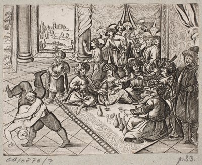 Ilustração de Adam Olearius, “Persian Rosenthal por um engenhoso poeta Schich Saadi […]”, Schleswig 1660 de J. Muller