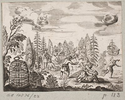 Ilustração de Adam Olearius, “Persian Rosenthal por um poeta engenhoso Schich Saadi […]”, Schleswig 1660 de J. Muller