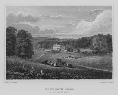 Baggrave Hall, Leicestershire (gravura) de John Preston Neale