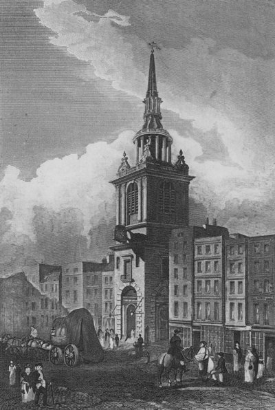 Bow Church, Cheapside, Londres (gravura) de John Preston Neale