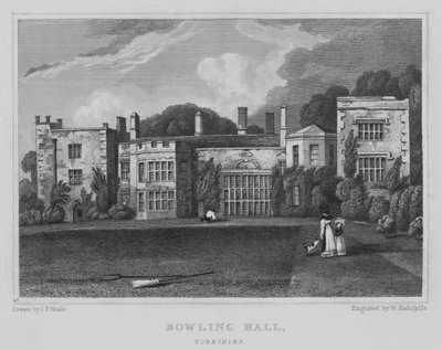 Bowling Hall, Yorkshire (gravura) de John Preston Neale
