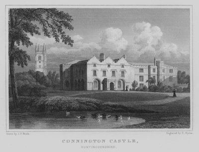 Castelo de Connington, Huntingdonshire (gravura) de John Preston Neale