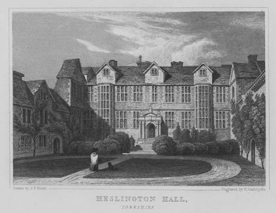 Heslington Hall, Yorkshire (gravura) de John Preston Neale