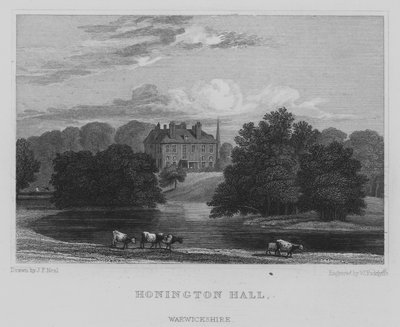 Honington Hall, Warwickshire (gravura) de John Preston Neale