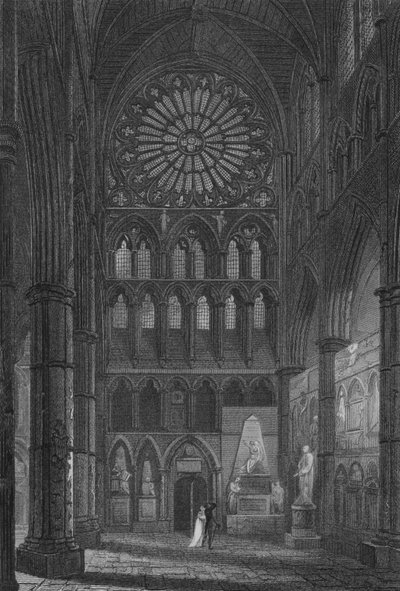 Interior da Abadia de Westminster, Canto do Poeta (gravura) de John Preston Neale