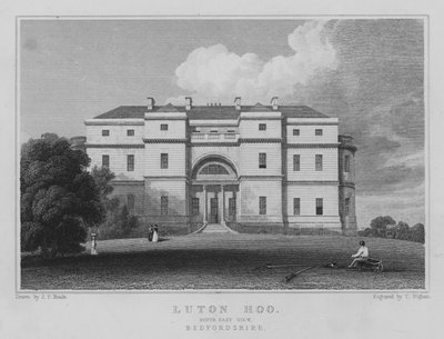 Luton Hoo, South East View, Bedfordshire (gravura) de John Preston Neale