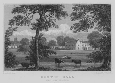 Norton Hall, Northamptonshire (gravura) de John Preston Neale