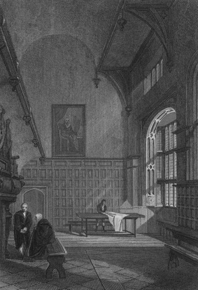 A Casa da Carta, Interior do Grande salão (gravura) de John Preston Neale