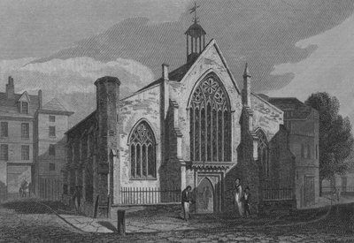 The Dutch Church, Austin Friars, Londres (gravura) de John Preston Neale