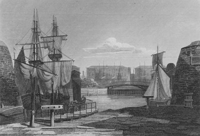 A Entrada para as Docas de Londres (gravação) de John Preston Neale