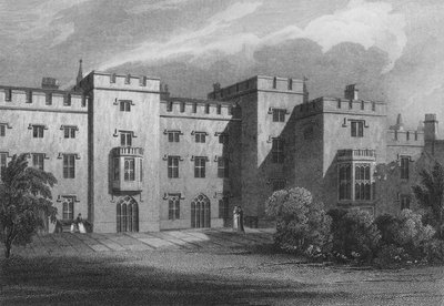 A Casa do Orador, Westminster, frente ao rio (gravura) de John Preston Neale