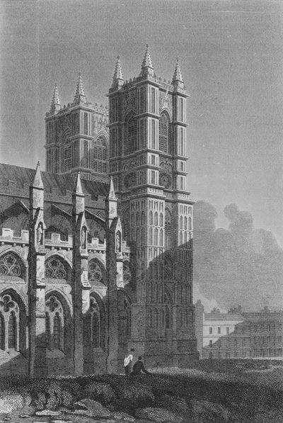 Abadia de Westminster, Western Tower (gravura) de John Preston Neale