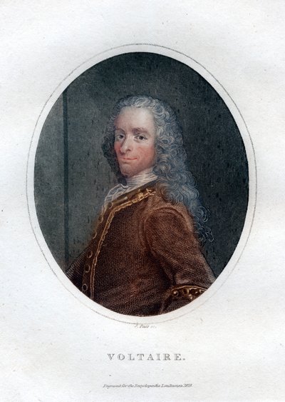 François Marie Arouet Voltaire, escritor e satirista francês do século XVIII, 1828. de J. Pass