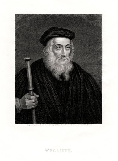 John Wycliffe, teólogo inglês, século XIX de J. Posselwhite