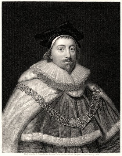 Sir Edward Coke, gravador de Londres, século XIX de J. Posselwhite