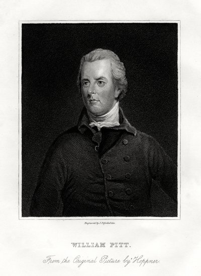 William Pitt, o Jovem, estadista britânico, século XIX de J. Posselwhite