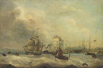 Docas de Cardiff (Óleo sobre tela) de J. Price