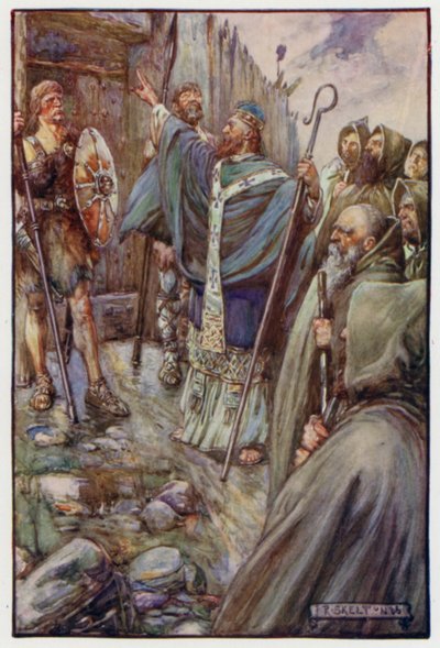 São Columba fez o sinal da cruz e os grandes portões se abriram de J. R. Skelton