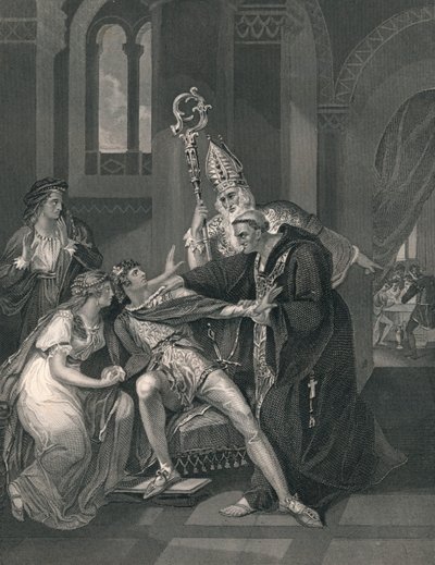 Edwy e Elgiva, século XIX. de J. Rogers