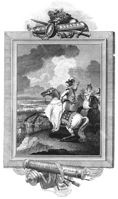 Elizabeth no campo de Tilbury, 1811 de J. Rogers
