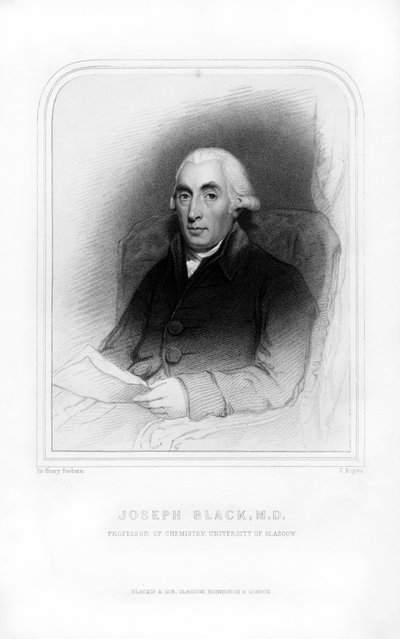 Joseph Black, físico e químico escocês, 1870. de J. Rogers