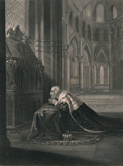 Lewis VII., Rei da França, Antes do Beckets Tomb, meados do século XIX. de J. Rogers