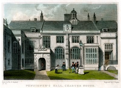 Pensioners Hall, Charterhouse, Londres, 1830. de J. Rogers