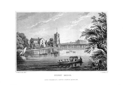 Ponte Putney, Londres, 1829. de J. Rogers