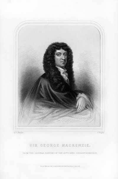Sir George Mackenzie, de Rosehaugh, advogado escocês e escritor jurídico, 1870 de J. Rogers