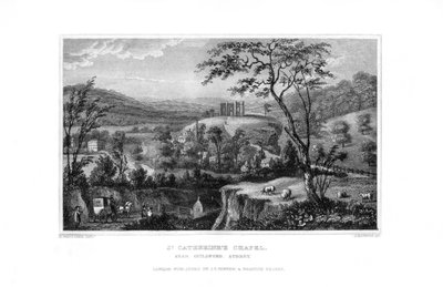 Capela de St Catherines, Guildford, Surrey, 1829. de J. Rogers