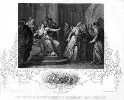 A Imperatriz Matilda se recusando a libertar o rei Stephen, 1141 de J. Rogers