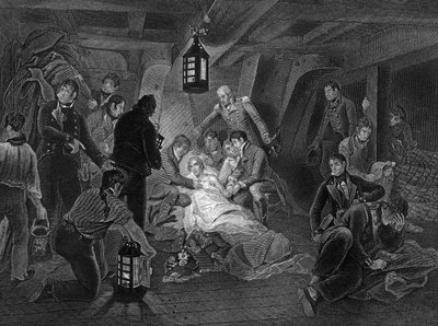 A morte do almirante Lord Nelson, 1805 c1857 de J. Rogers